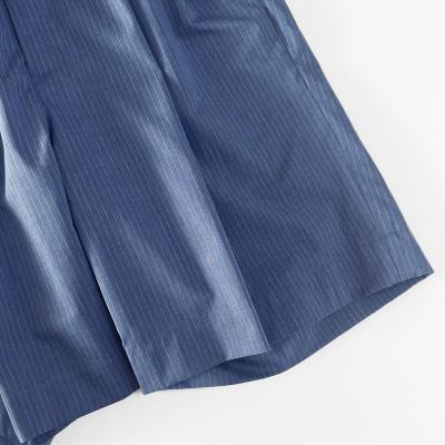 MATSUFUJI [ Pinstripes Short Pants ] DEEP BLUE