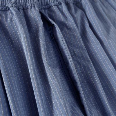 MATSUFUJI [ Pinstripes Short Pants ] DEEP BLUE