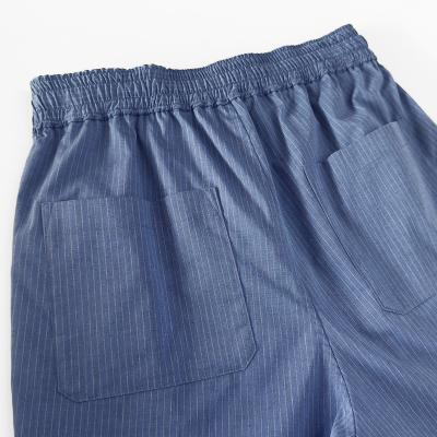 MATSUFUJI [ Pinstripes Short Pants ] DEEP BLUE