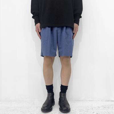 MATSUFUJI [ Pinstripes Short Pants ] DEEP BLUE