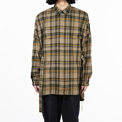 ESSAY [ DRAPE SHIRT (SH-1) ] BEIGE CHECK