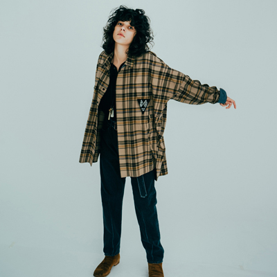 ESSAY [ DRAPE SHIRT (SH-1) ] BEIGE CHECK