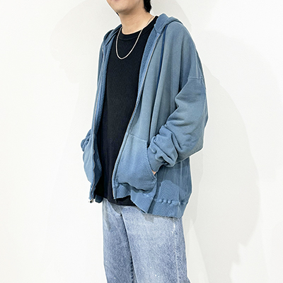 DAIRIKU [ "Water-repellent" Vintage Wash Hoodie ] Youth Blue