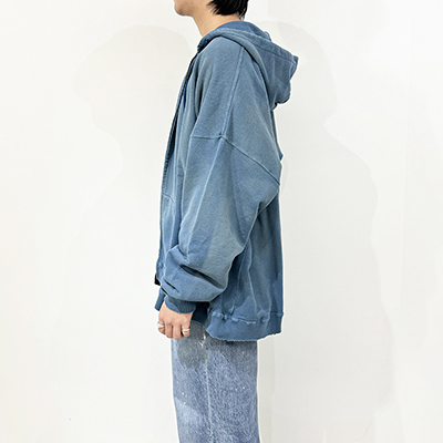 DAIRIKU [ "Water-repellent" Vintage Wash Hoodie ] Youth Blue