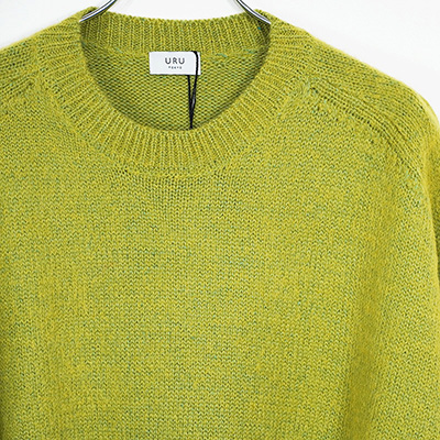 URU [ CREW NECK KNIT ] Y.GREEN