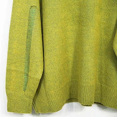 URU [ CREW NECK KNIT ] Y.GREEN