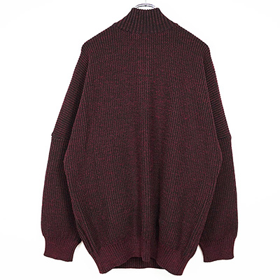 YANTOR [ Plating WoolCotton Halfzip Pullover ] RED