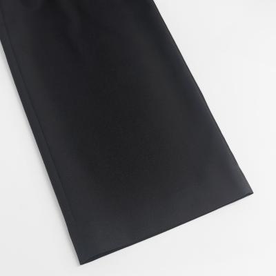 URU [ WOOL MAD CLOTH 2 TUCK PANTS ] BLACK