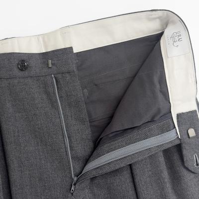 URU [ WOOL MAD CLOTH 2 TUCK PANTS ] M.GRAY