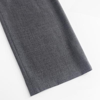 URU [ WOOL MAD CLOTH 2 TUCK PANTS ] M.GRAY