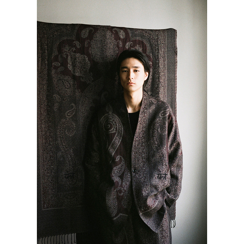 YANTOR [ Paisley Jacquard Wool Himo Pants ] WINE | ロイド・エフ