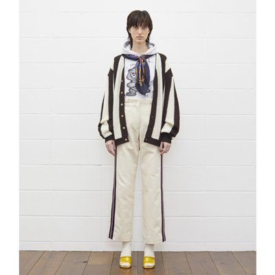 UNUSED [ UW0920 (line pants) ] OFF WHITE