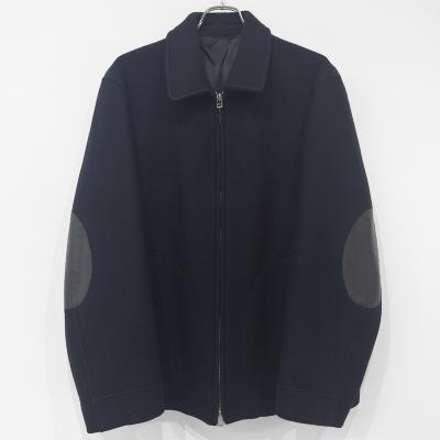 URU [ WOOL MELTON ZIP UP BLOUSON ] D.NAVY