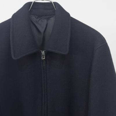 URU [ WOOL MELTON ZIP UP BLOUSON ] D.NAVY