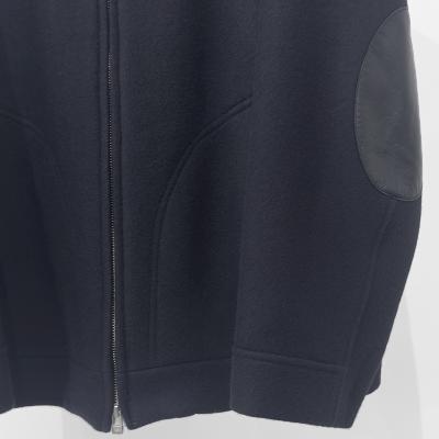 URU [ WOOL MELTON ZIP UP BLOUSON ] D.NAVY