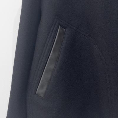 URU [ WOOL MELTON ZIP UP BLOUSON ] D.NAVY