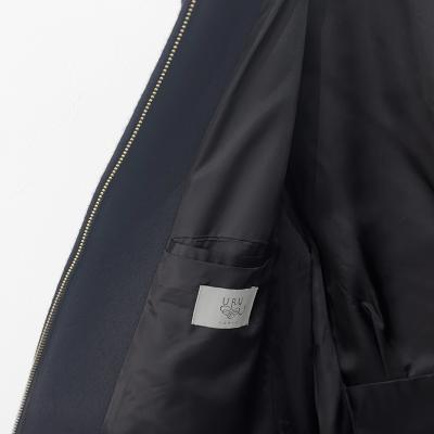 URU [ WOOL MELTON ZIP UP BLOUSON ] D.NAVY