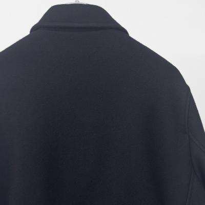 URU [ WOOL MELTON ZIP UP BLOUSON ] D.NAVY