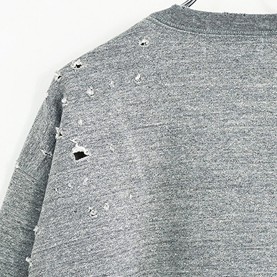 UNUSED [ US2268 (Damaged crewneck sweatshirt) ] GRAY