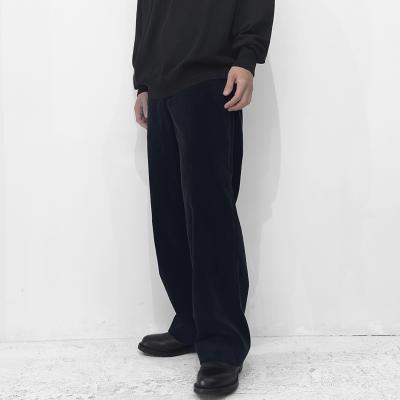 URU [ COTTON CORDUROY WIDE PANTS ] D.NAVY