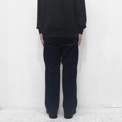 URU [ COTTON CORDUROY WIDE PANTS ] D.NAVY