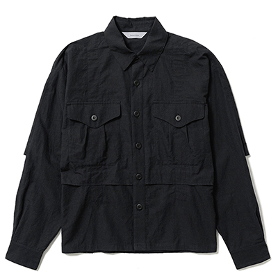 Sasquatchfabrix. [ UTILITY VENTILATION SHIRT ] BLACK