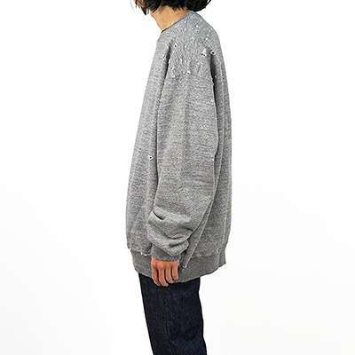 UNUSED [ US2268 (Damaged crewneck sweatshirt) ] GRAY