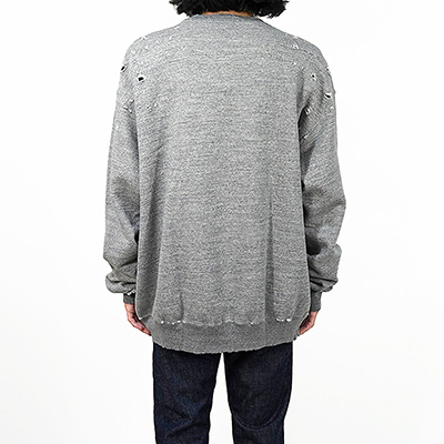 UNUSED [ US2268 (Damaged crewneck sweatshirt) ] GRAY