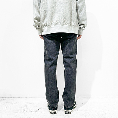 UNUSED [ UW1112 (14oz denim five pockets pants) ] BLACK