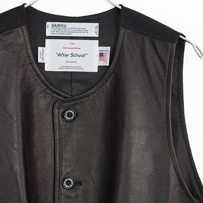 DAIRIKU [ "Alex" Leather Vest ] Black