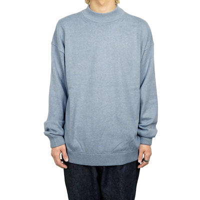 crepuscule [ Moc neck L/S ] BLUE×GRAY