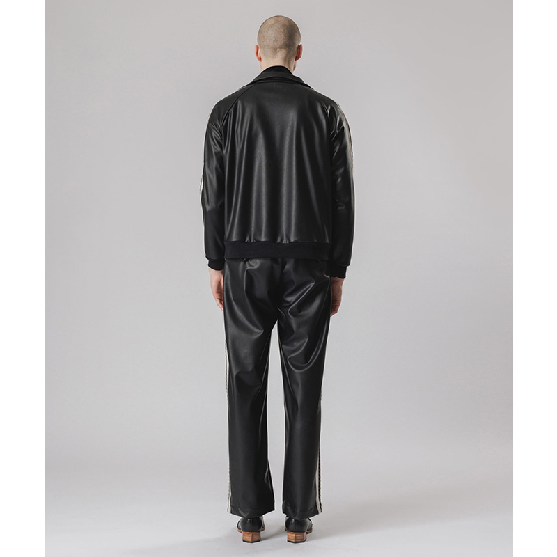 Sasquatchfabrix. [ SYNTHETIC LEATHER TRACK PANTS ] BLACK | ロイド