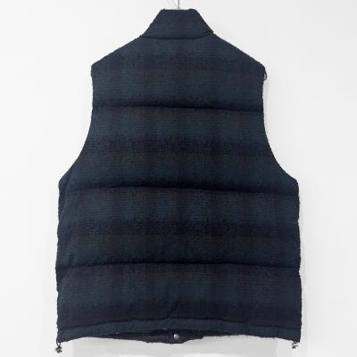 SUGARHILL [ PLAID PUFFER REVERSIBLE VEST ] DEEP GREEN×BLACK