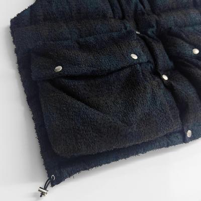 SUGARHILL [ PLAID PUFFER REVERSIBLE VEST ] DEEP GREEN×BLACK