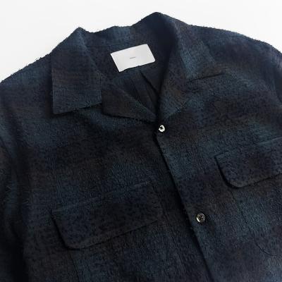 SUGARHILL [ HAIRLY PLAID OPEN COLLOR SHIRTS ] DEEP GREEN