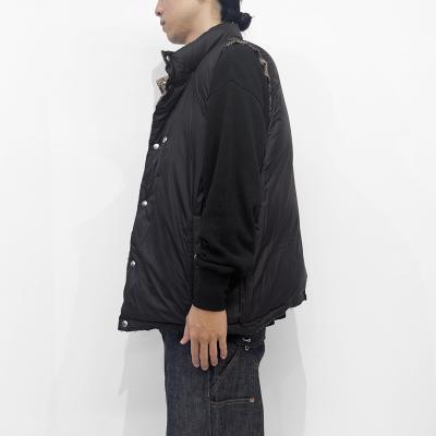 SUGARHILL [ PLAID PUFFER REVERSIBLE VEST ] WINE RED×BLACK