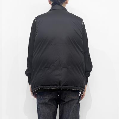 SUGARHILL [ PLAID PUFFER REVERSIBLE VEST ] WINE RED×BLACK