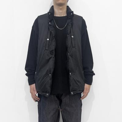 SUGARHILL [ PLAID PUFFER REVERSIBLE VEST ] DEEP GREEN×BLACK