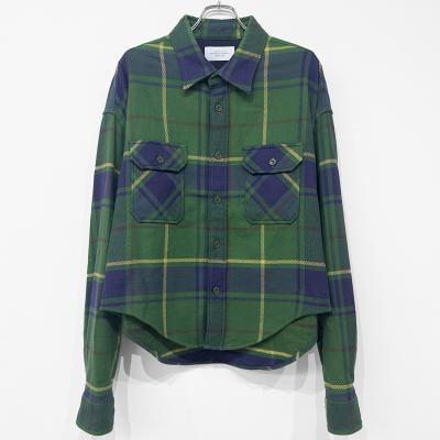 UNUSED [ US2460 (Long sleeve check shirt) ] GREEN×NAVY