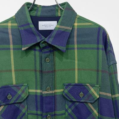 UNUSED [ US2460 (Long sleeve check shirt) ] GREEN×NAVY