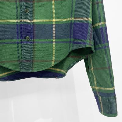 UNUSED [ US2460 (Long sleeve check shirt) ] GREEN×NAVY