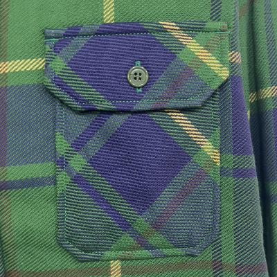UNUSED [ US2460 (Long sleeve check shirt) ] GREEN×NAVY