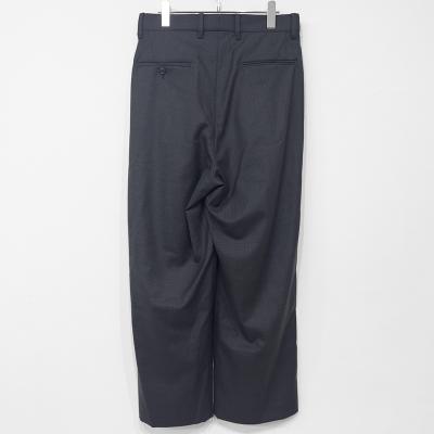 URU [ WOOL GLEN CHECK 1 TUCK PANTS ] CHARCOAL