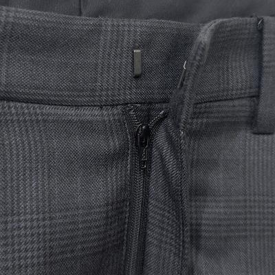 URU [ WOOL GLEN CHECK 1 TUCK PANTS ] CHARCOAL