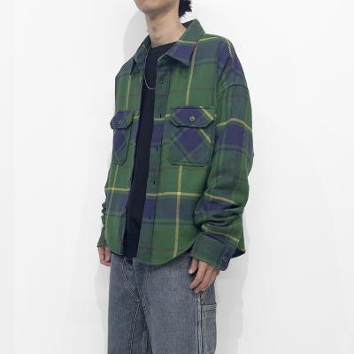 UNUSED [ US2460 (Long sleeve check shirt) ] GREEN×NAVY