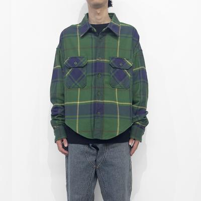 UNUSED [ US2460 (Long sleeve check shirt) ] GREEN×NAVY