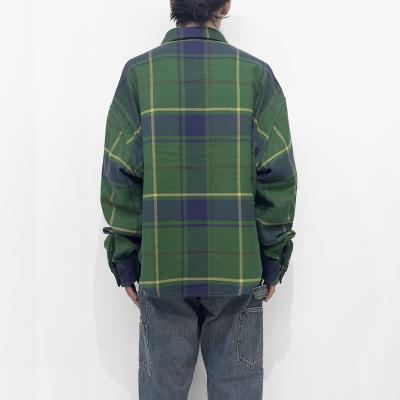 UNUSED [ US2460 (Long sleeve check shirt) ] GREEN×NAVY