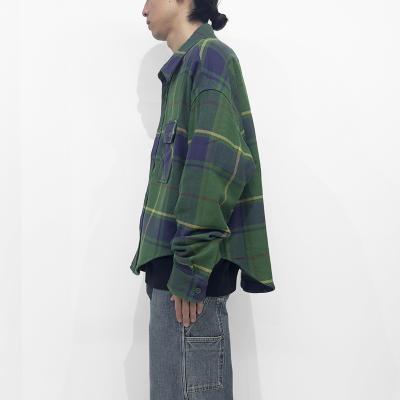 UNUSED [ US2460 (Long sleeve check shirt) ] GREEN×NAVY