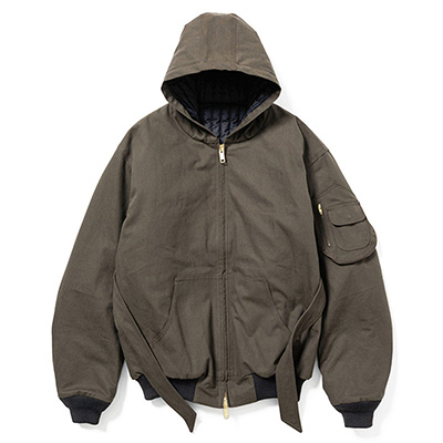 Sasquatchfabrix. [ PUFF WORK HOODIE "BIGNESS" ] ASH OLIVE