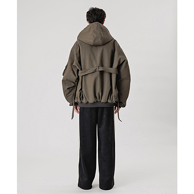 Sasquatchfabrix. [ PUFF WORK HOODIE "BIGNESS" ] ASH OLIVE